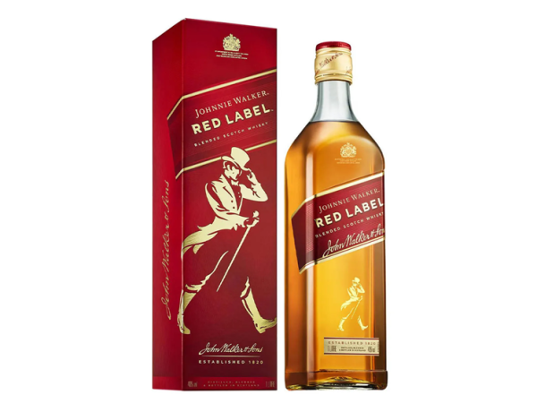 Johnnie Walker Red Label Blended Scotch Whisky 1000ml Cx 12 unid.